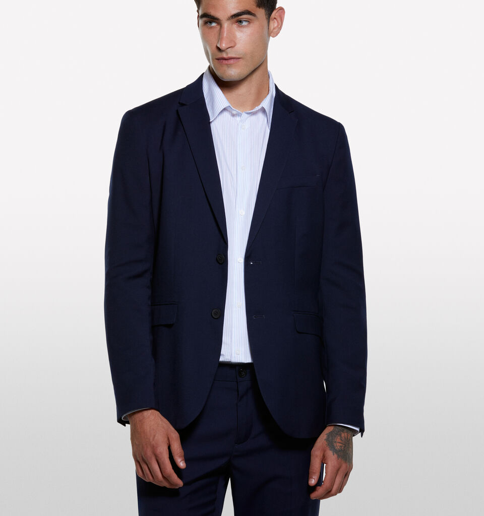 Dunkelblauer, maßgeschneiderter Blazer - blazer für herren - Dunkelblau | Sisley image number 3